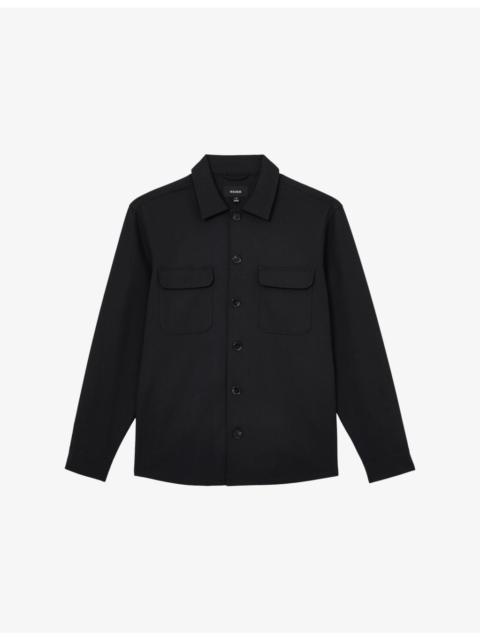 REISS Peshi Double-Pocket Stretch-Woven Overshirt