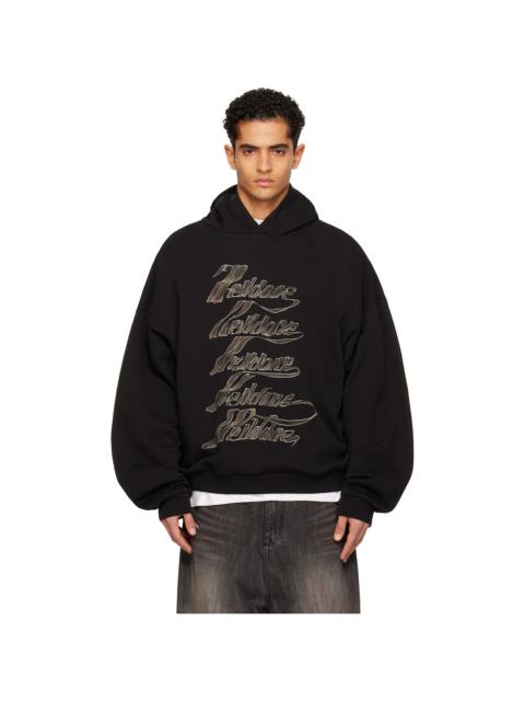 We11done Black Se11done Multi-Logo Hoodie