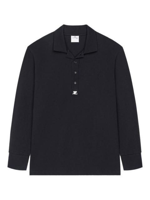 courrèges long-sleeve logo-detail polo shirt