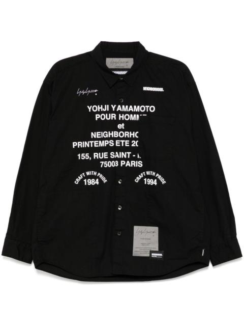 Yohji Yamamoto x Neighborhood printed long-sleeves shirt
