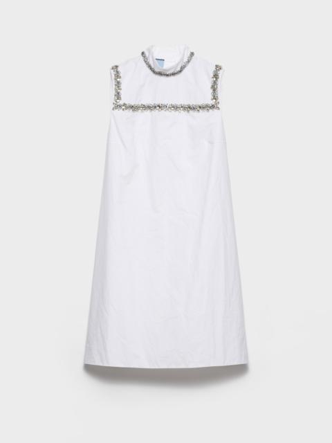 Prada Embroidered old reps fabric mini-dress