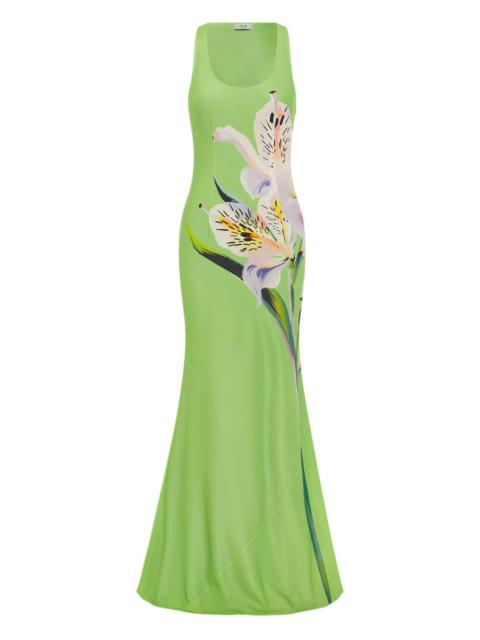 LEO LIN lily-print maxi dress