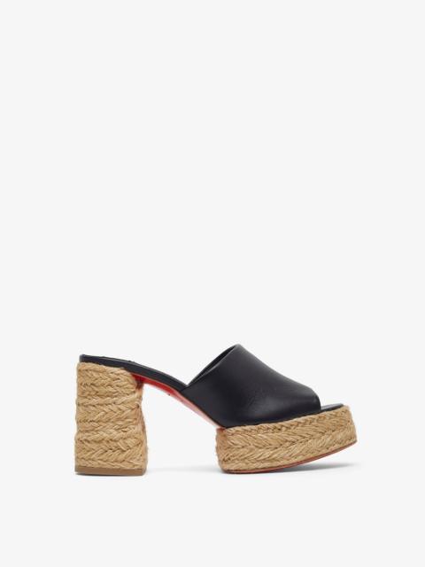 Christian Louboutin Calakala 85 black leather espadrilles