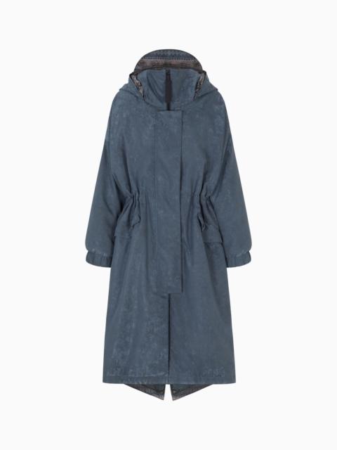 GIORGIO ARMANI GIORGIO ARMANI NEVE PADDED COAT IN VELVET-EFFECT FABRIC