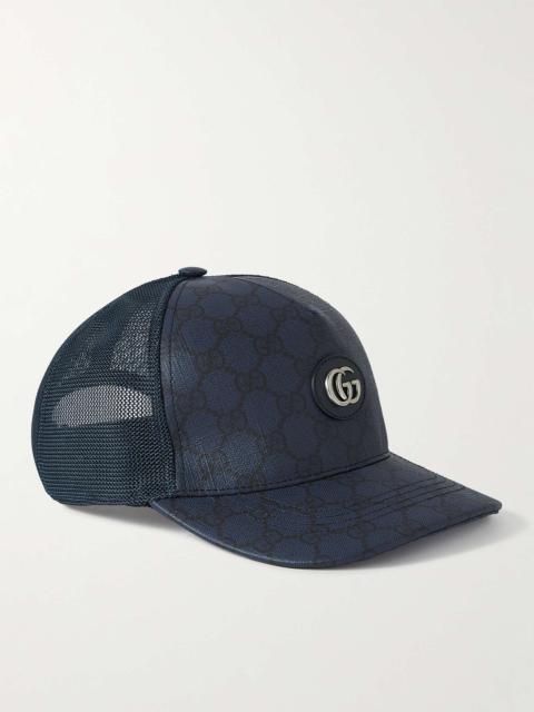 GUCCI Logo-Appliquéd Coated-Canvas and Mesh Baseball Cap