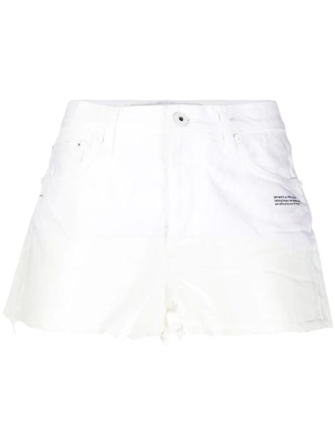 Off-White dipped hem denim shorts