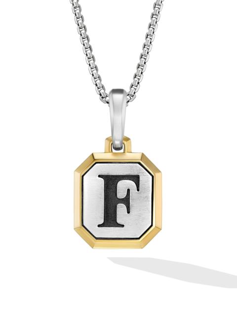 DAVID YURMAN Men's Initial Amulet in Sterling Silver - F Silver