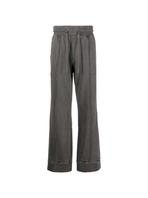 drawstring-waistband cotton track pants