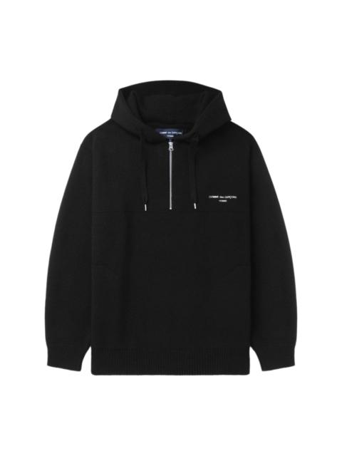 Comme des Garçons Homme logo-embroidered hoodie