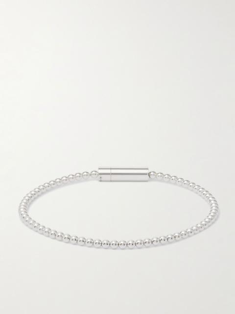 le gramme Le 11 Sterling Silver Beaded Bracelet Silver