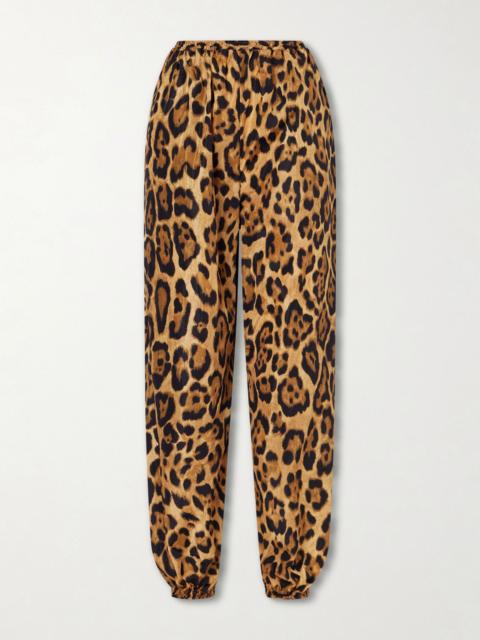 ALAÏA Leopard-print shell balloon pants Leopard print