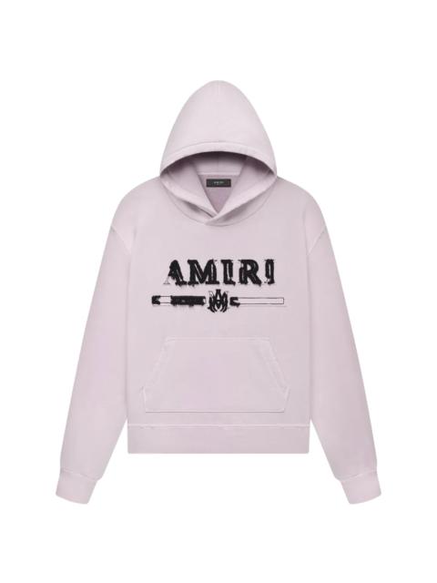 AMIRI Amiri MA Bar Applique Hoodie "Silver / Pink" SS23MJL013 379
