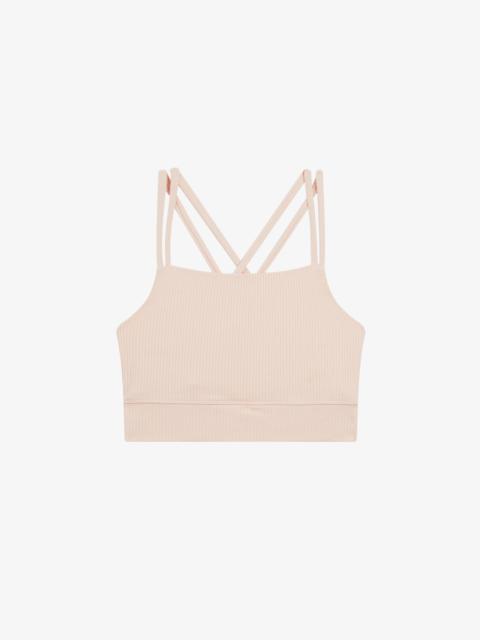 RIBBED BRA WITH THIN STRAPS