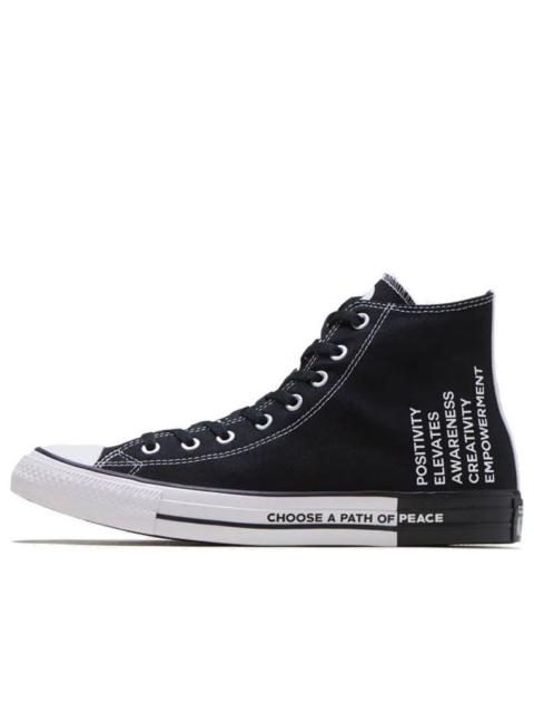 Converse 가로 척 테일러 All Star High 'Seek Peace - Black' 165766C