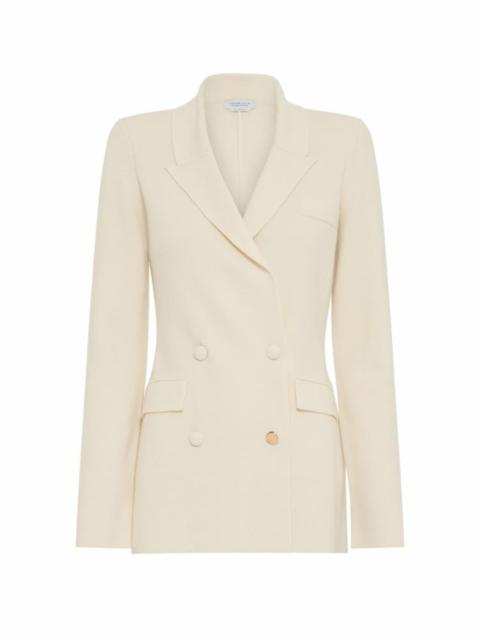 GABRIELA HEARST Ceto Knit Blazer in Off White Merino Wool Cashmere
