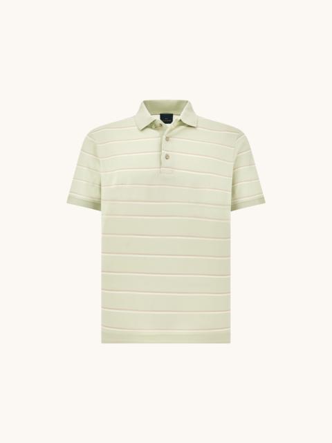 Paul & Shark DOUBLE MERCERISED COTTON JERSEY POLO WITH STRIPED PATTERN
