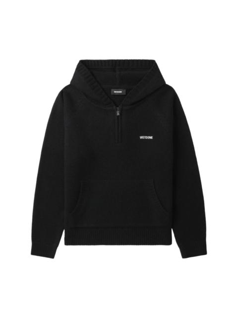 We11done logo-embroidered zipped hoodie