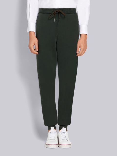 Thom Browne Dark Green Garment Dyed Loopback Terry Sweatpants