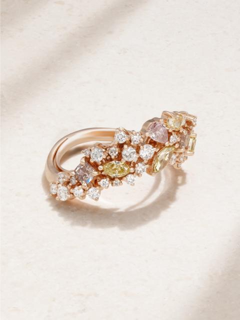 ANANYA Scatter 18-karat Rose Gold Diamond Ring