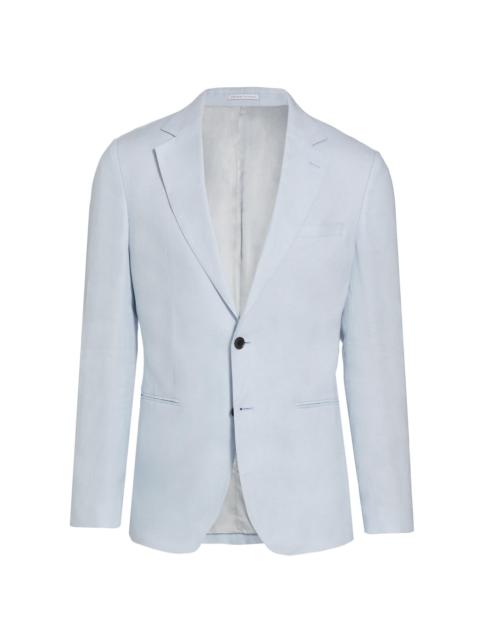 REISS Men's Kin B Linen Two-Button Blazer - Soft Blue