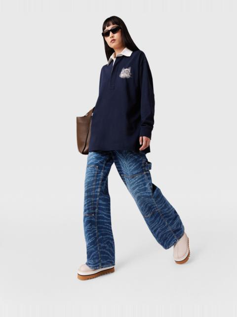 Stella McCartney Cat-Embroidered Sweatshirt Dress