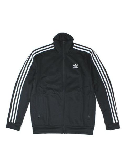 adidas originals logo Long Sleeves Sports Jacket Black CW1250