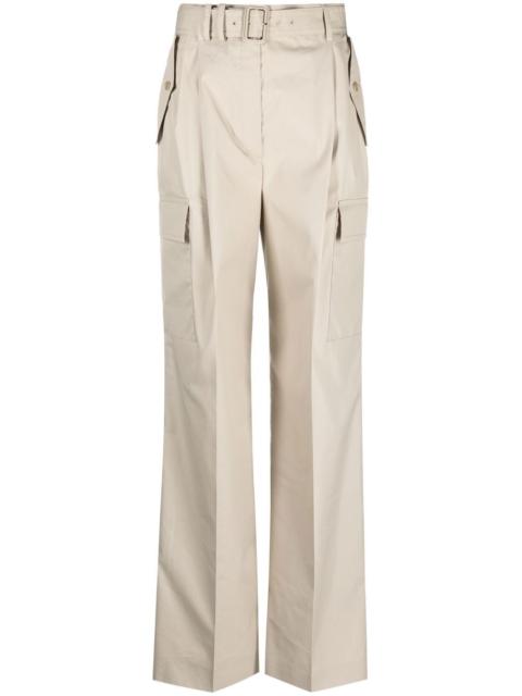 Prada belted wide-leg trousers