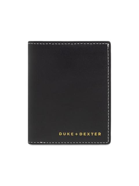 DUKE + DEXTER contrast-stitch leather cardholder