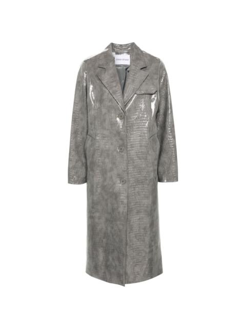 STAND STUDIO Haylo croc-embossed coat