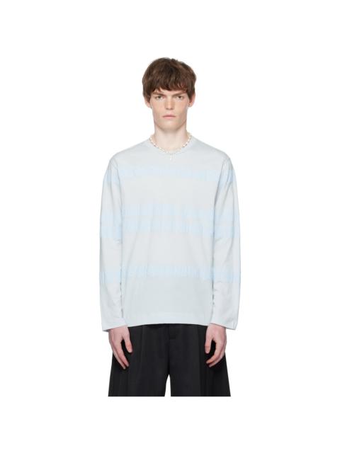 Simone Rocha Blue Ribbon Daisy Chain Print Long Sleeve T-shirt