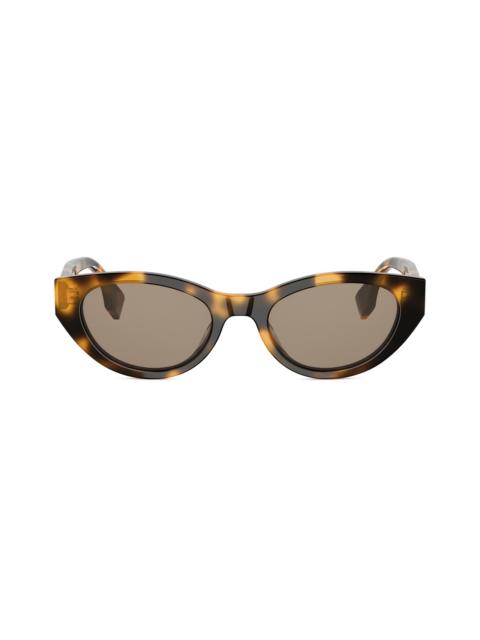 FENDI Women's Lettering 51MM Cat-Eye Sunglasses - Brown