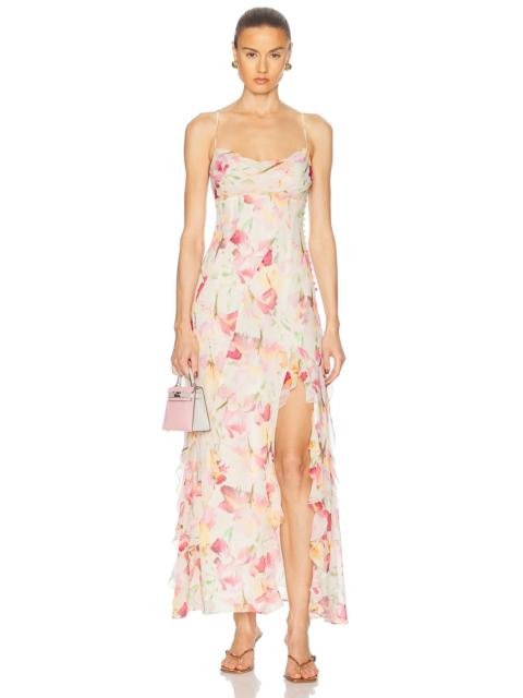 NICHOLAS Kamila Ruffle Cowl Gown