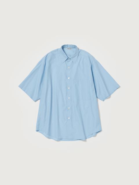 AURALEE WASHED FINX TWILL BIG HALF SLEEVED SHIRT