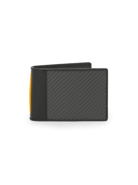 TUMI Men's Slim Single Billfold Leather Bifold Wallet - Carbon Papaya