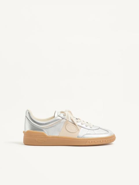 Valentino UPVILLAGE TRAINER IN LAMINATED CALFSKIN WITH NAPPA CALFSKIN LEATHER BAND