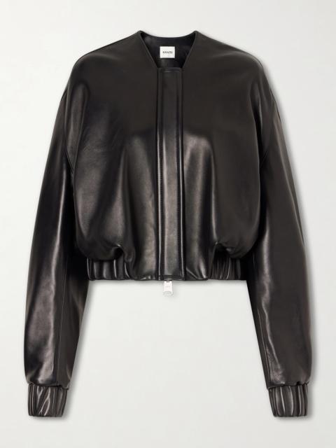 KHAITE Cordan Cropped Leather Jacket