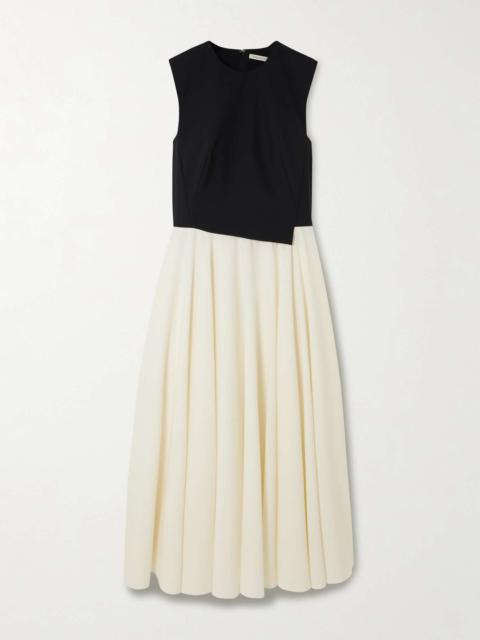 EMILIA WICKSTEAD Federica asymmetric woven midi dress Ivory