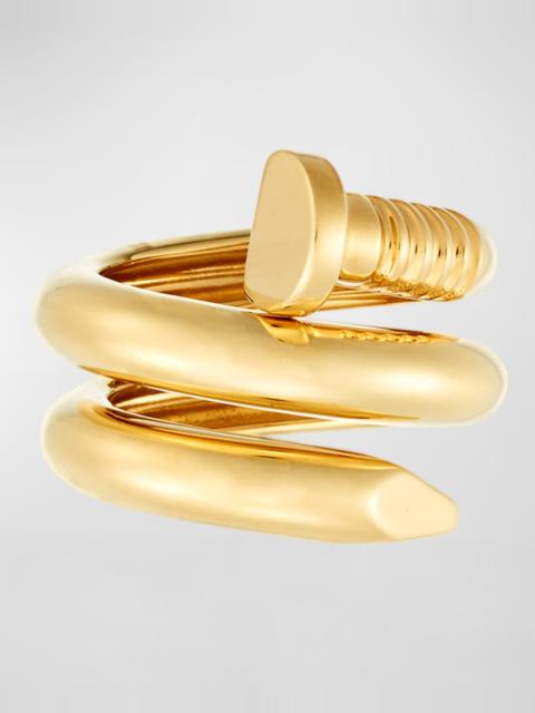 DAVID WEBB 18k Gold Polished Nail Ring, Size 6.5