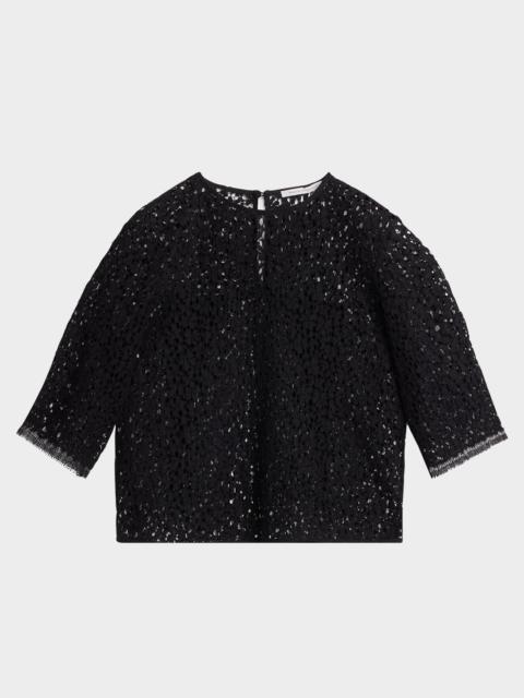 MARIA McMANUS Lace T-Shirt In Black