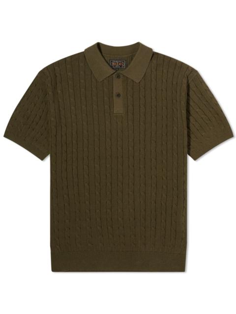 Beams Plus Cable Knit Polo