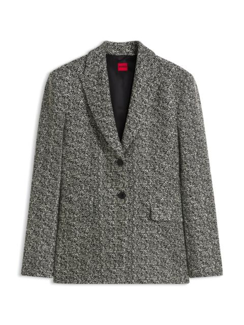 HUGO REGULAR-FIT HERRINGBONE BLAZER