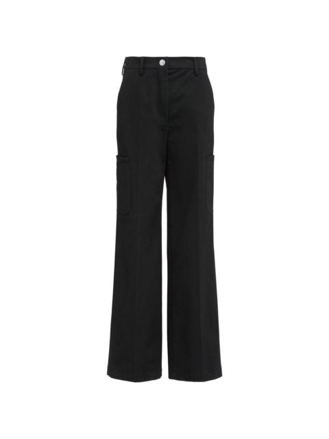 triangle-patch straight-leg trousers