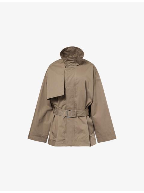 FRAME The Short Field Cotton Trench Coat