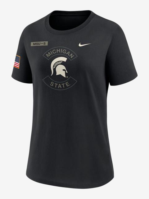 Michigan State Military Appreciation Women's Nike Dri-FIT College T-Shirt