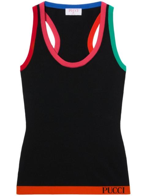 PUCCI colour-block knitted tank top
