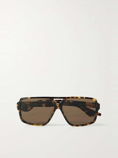 Oliver Peoples + Khaite 1977C aviator-style tortoiseshell acetate and gold-tone sunglasses