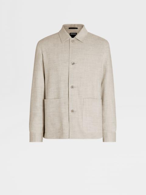 ZEGNA SILK AND LINEN BLEND ALPE CHORE JACKET