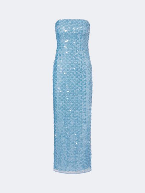 ROTATE Sequined floral maxi dress