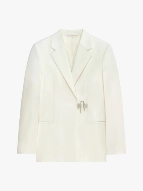 Givenchy SLIM FIT JACKET IN WOOL AND MOHAIR WITH U-LOCK BUCKLE