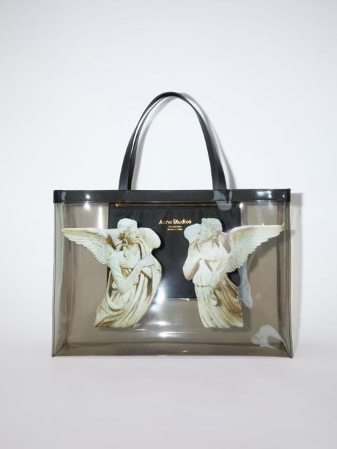 Acne Studios Clear print tote bag - Black